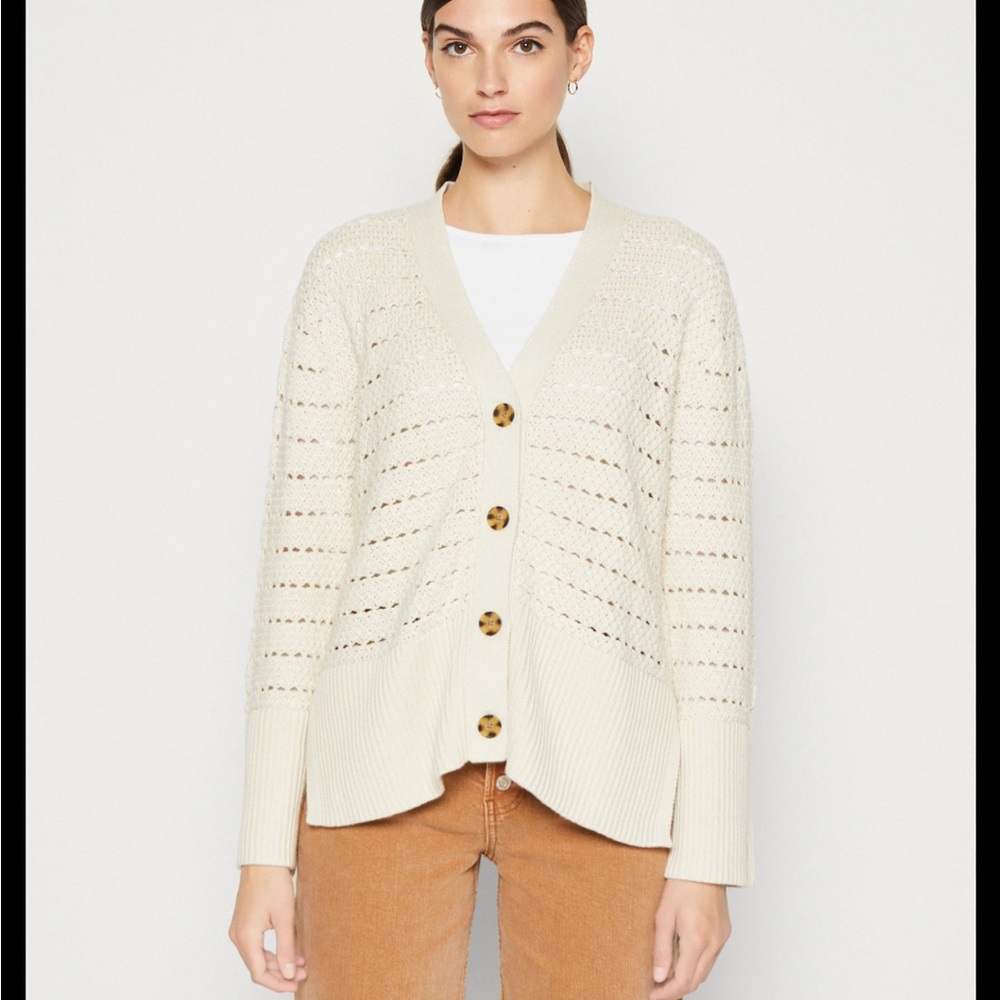 Gap Split Hem Button-Up Women's Sweater - image 1